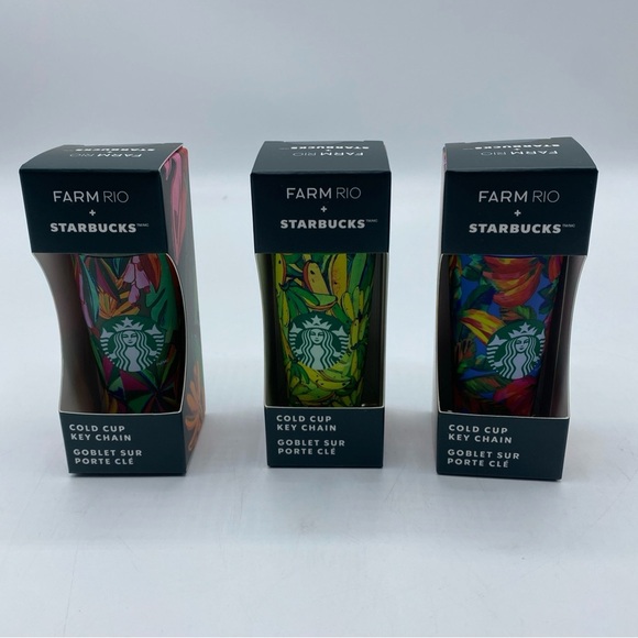 Starbucks FARM RIO Limited Cold Cup Key Chain SET OF 3 May 2025 Release NEW - Picture 3 of 3